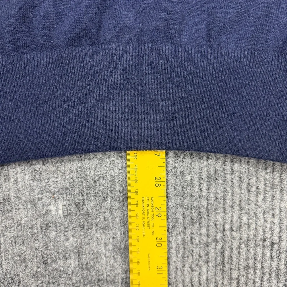 Vintage Peter Millar Pine Valley Golf Club V-Neck Cashmere Sweater Mens XL Blue